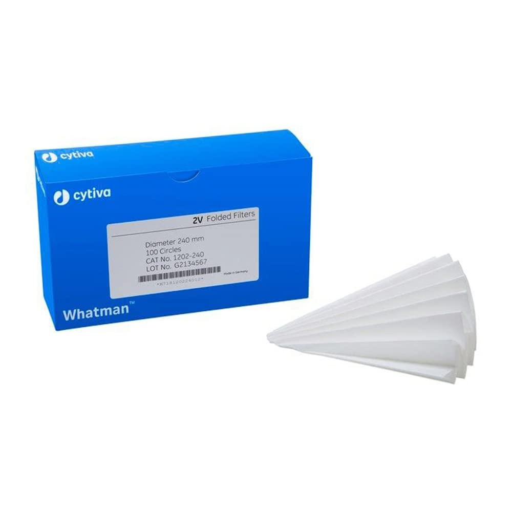 Folded filter, Whatman, qualitative, Grade 2V, Ø125 mm, 8 µm, 100 pcs