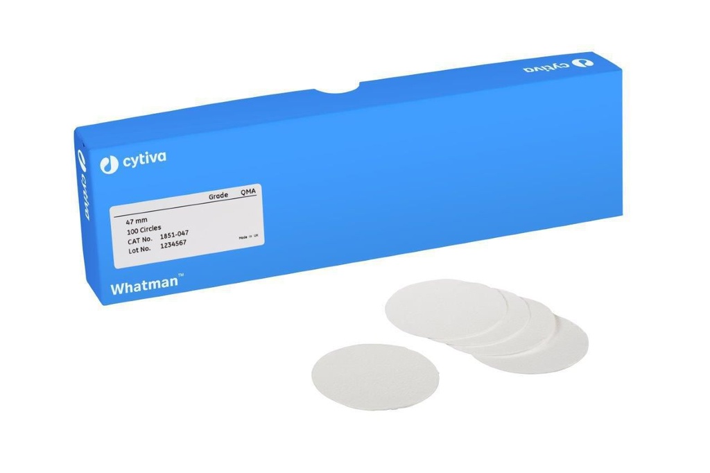 [9056729] Filter circles, quartz, Whatman, Grade QM-A, Ø47 mm, 0,3 µm, 100 pcs