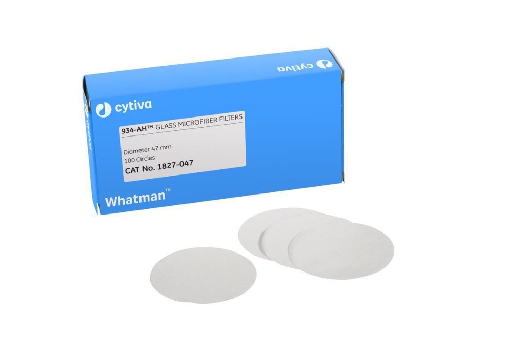 Filter circles, glass microfiber, Whatman, Grade 934-AH, Ø90 mm, 1,5 µm, 100 pcs