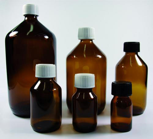 Packing bottle, 1000 ml, light brown glass