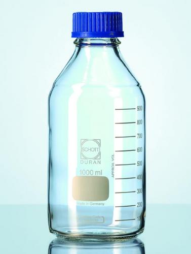 [9071681] Laboratory bottle 750 ml, clear, GL45, with cap