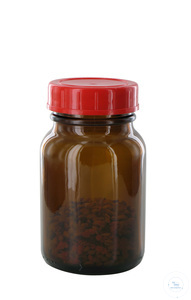[9072325] Bottles, wide neck, amber gla ss, behrotest, with