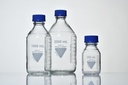BlueCap bottle with blue GL45 lid, 100 ml, 10/pack