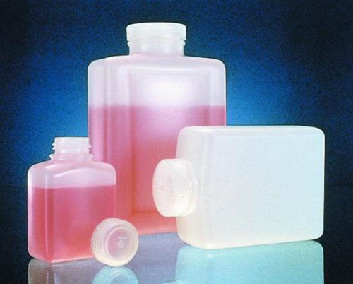 Bottles, rectangular, Nalgene Type 2007, HDPE, wi