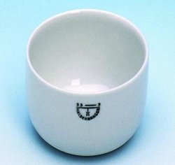 Incinerating dish, porcelain, cylindrical, 15 ml