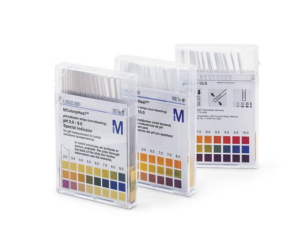 [9130001] pH indicator paper, Merck MQuant, strips, pH 0 - 14, 100 pcs