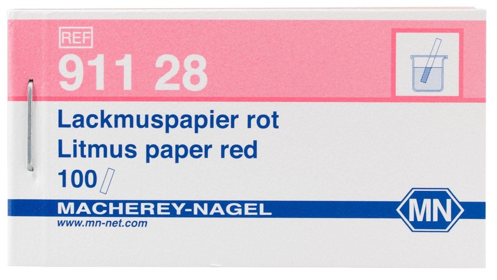 [9130116] pH indicator paper, litmus, Macherey-Nagel, strips, pH 5 - 8, red-blue, 100 pcs