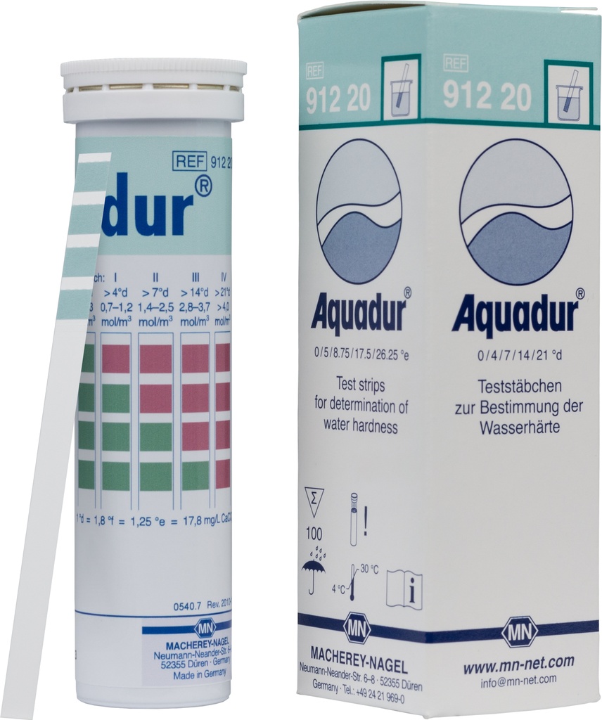 [9130394] AQUADUR test strips, grading: 3-21 °dH, 100 pcs