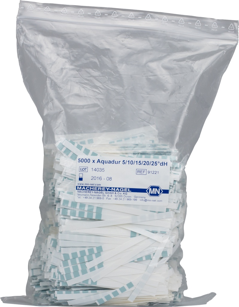 [9130395] AQUADUR test strips, gradation: 3-25 °dH, 5000 pcs