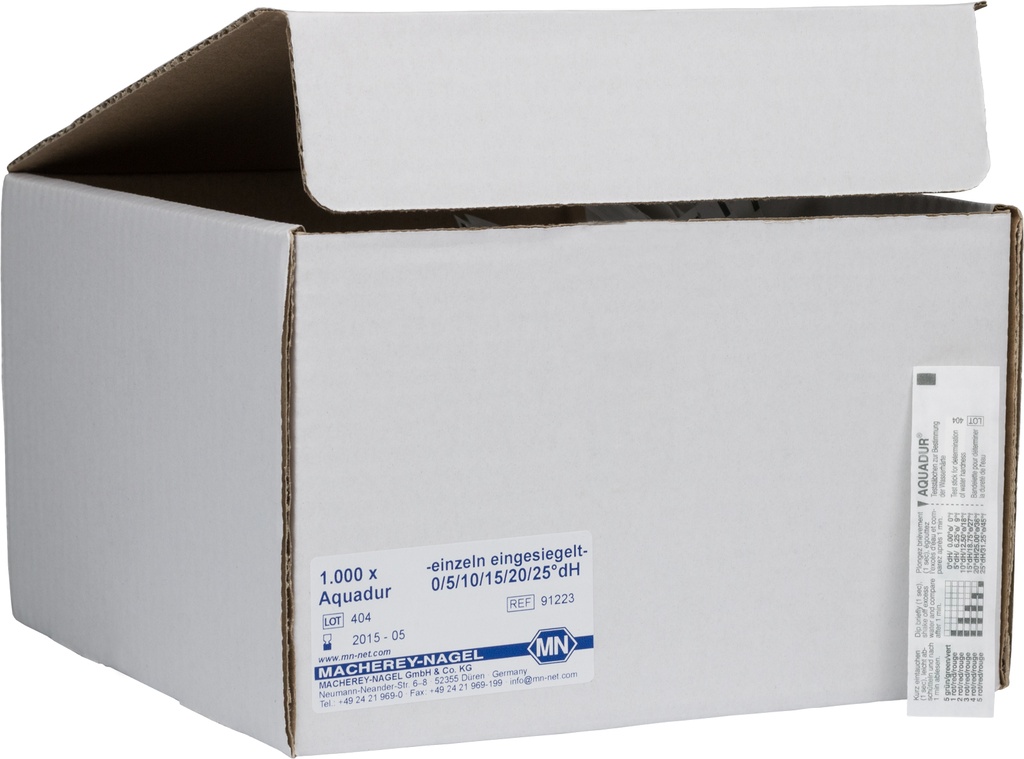 [9130397] AQUADUR test strips, gradation: 3-25 °dH,1000 pcs