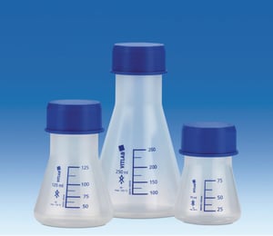 [9141000] Erlenmeyer flask, Vitlab, PP, 75 mL, GL45 with screw cap