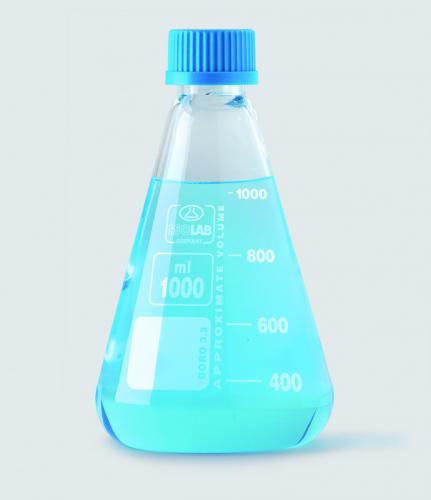 Erlenmeyer flask 1000 ml, white graudated