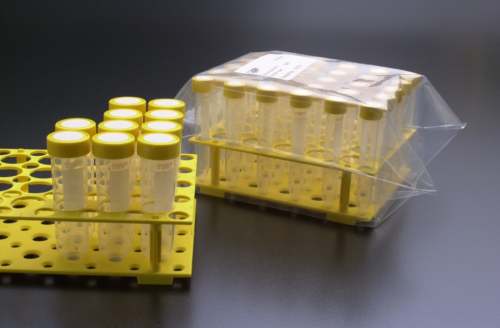 Centrifuge tubes in rack, TPP, 50 ml, conical, PP, 20 pcs + 1 rack