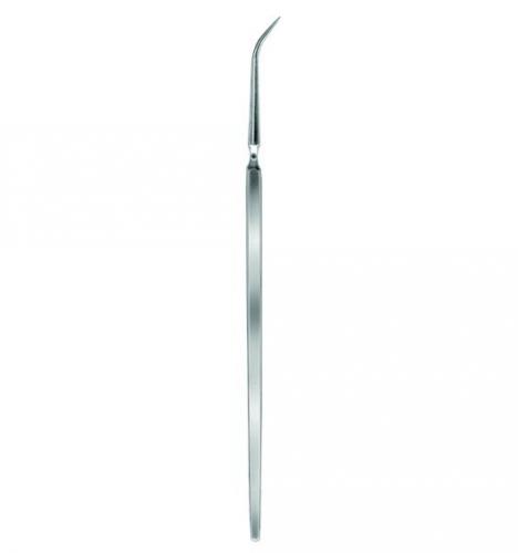 Dissecting needle, metal handle, curved, 140 mm