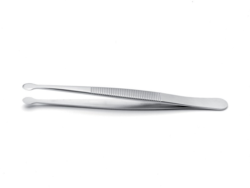 Membrane tweezers, 33A.SA, flat, round tip, 115 mm