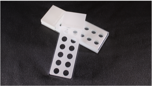 Diagnostic slides, PTFE, 8 wells, Ø6mm