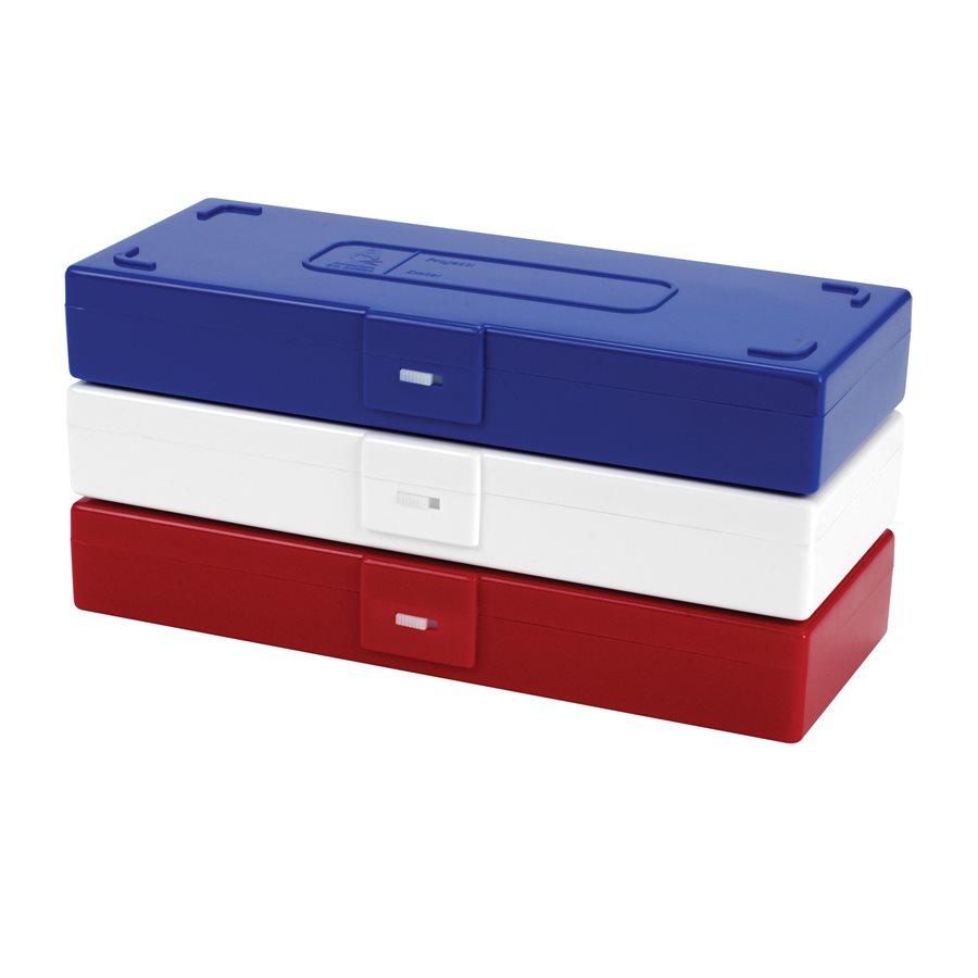 [9161300] Slide box, 50 slides 76 x 26 mm, blue