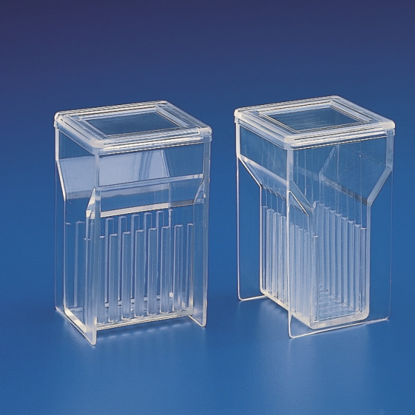 Staining trough, PMP, Hellendahl, 57x57x90mm,clear