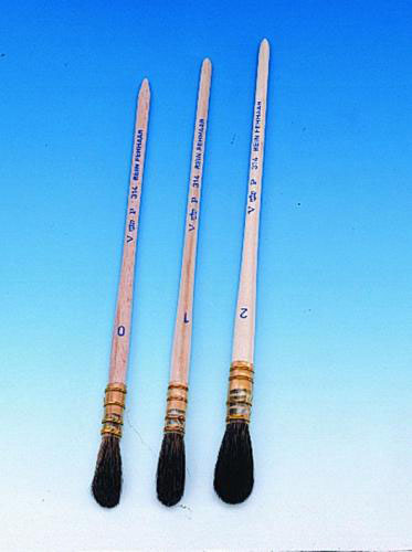 Hair brushes, oval, Size 1 , D ia. 7 mm