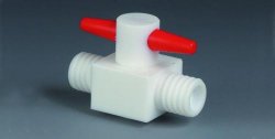GL connection stopcocks, PTFE, Neck thread 18 GL,