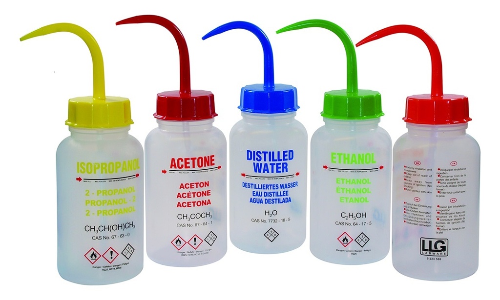 Wash bottle, LLG, 500ml wide-neck Isopropanol