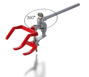 [9224765] Condenser clamp with adjustabl e jaw positioning,