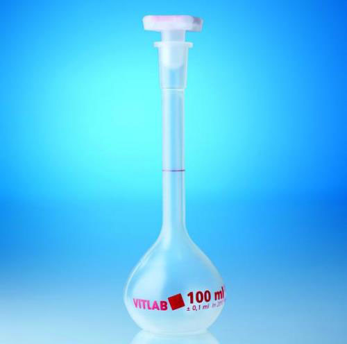 Volumetric flask, cl. A, PMP, NS12 stopper, 50 ml