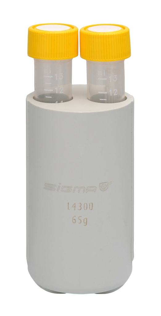 Round adapter for 2 culture tubes 15 ml