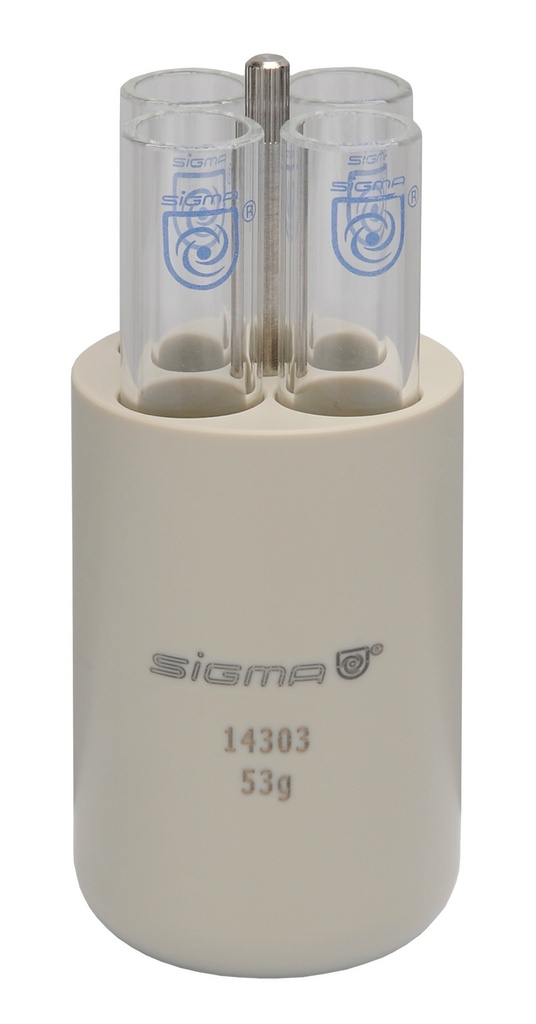 Round adapter for 4 round bottom tubes 10 - 15 ml