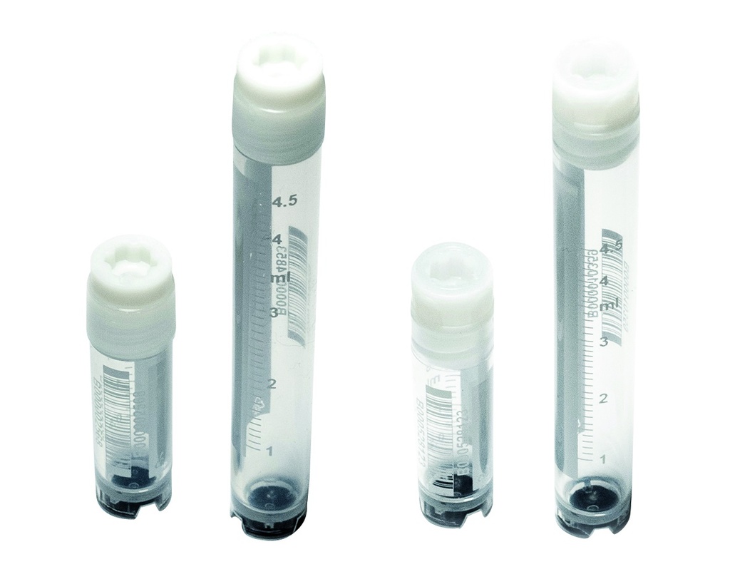 Cryotube, LLG, PP, sterile, int. thread, with foot, 2 ml, 2 x 50 pcs.