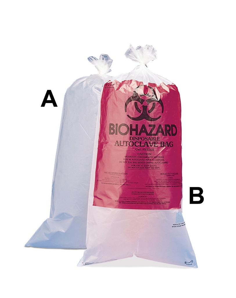 [9404063] Biohazard waste bags, HDPE, Width 610 mm, Lengt