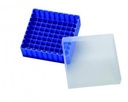 Vial storage box, LLG, PP, 4 x 4 x 1,5-2 mL, neon pink, 67 x 67 mm