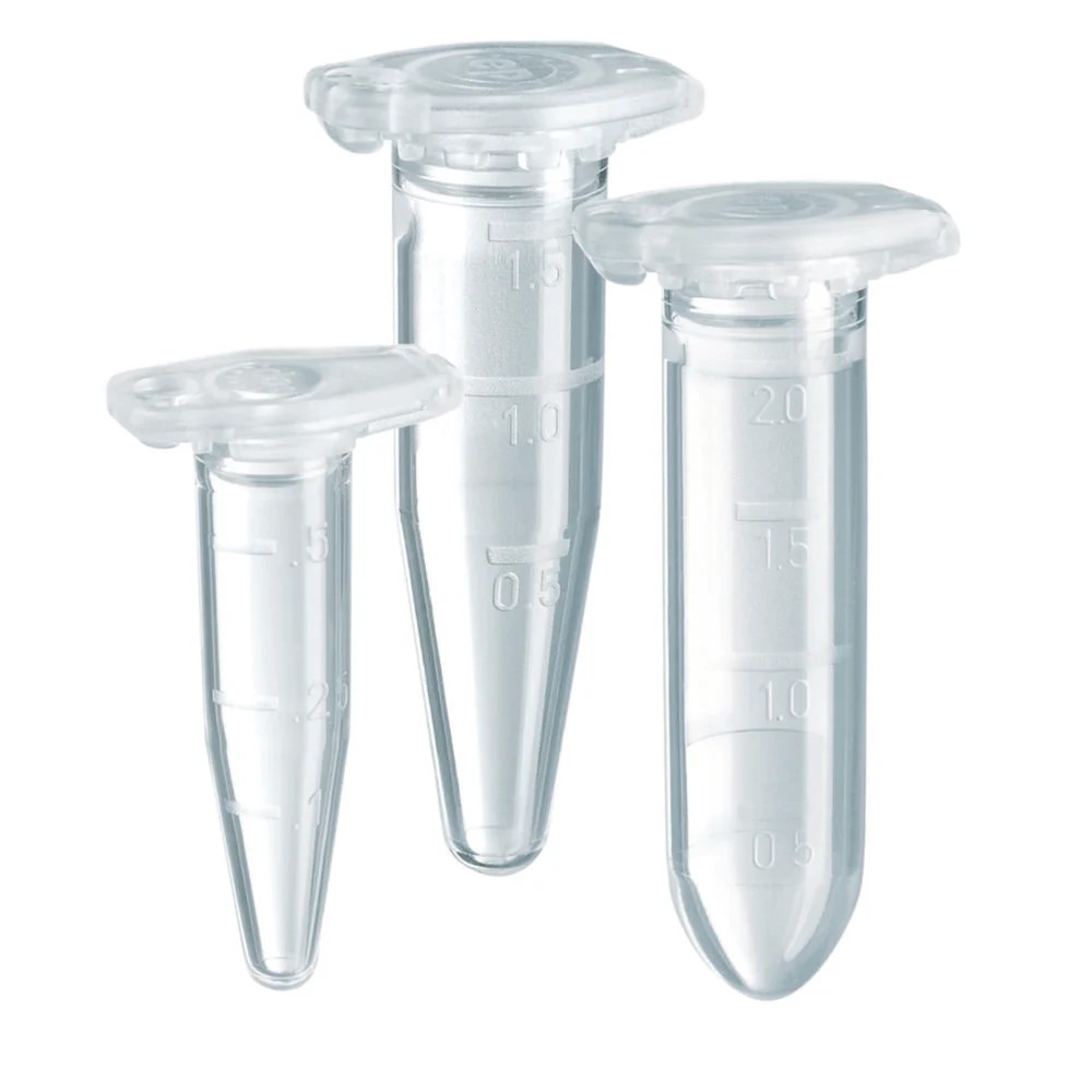 Microcentrifuge tube, Eppendorf, Safe-lock lid, clear, 2,0 ml