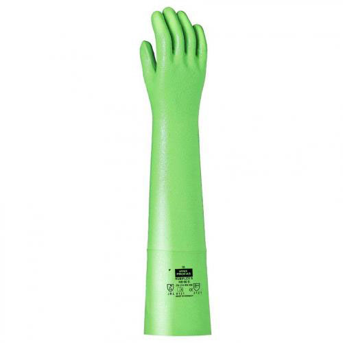 Chemical protection gloves, uvex rubiflex S NB60S, size 10