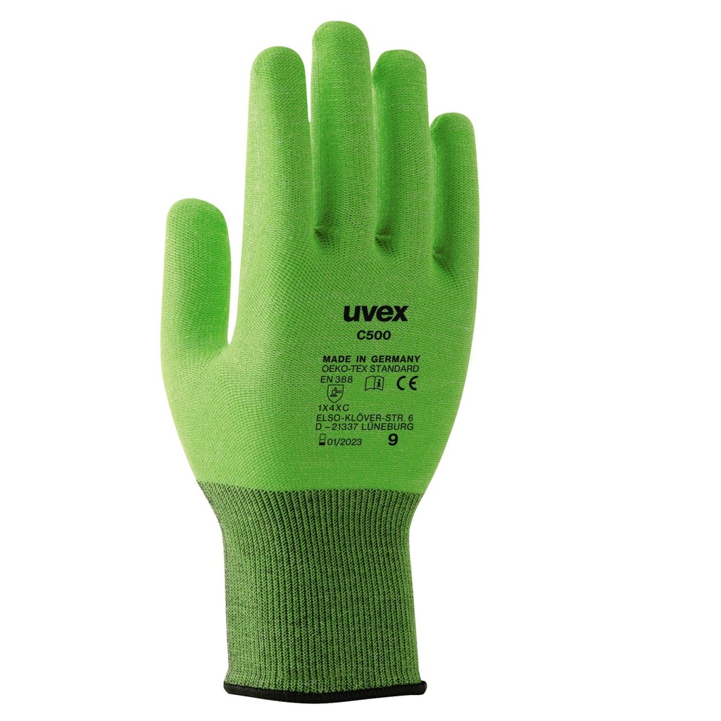 Protective gloves, uvex C500 dry cut protection, size 7