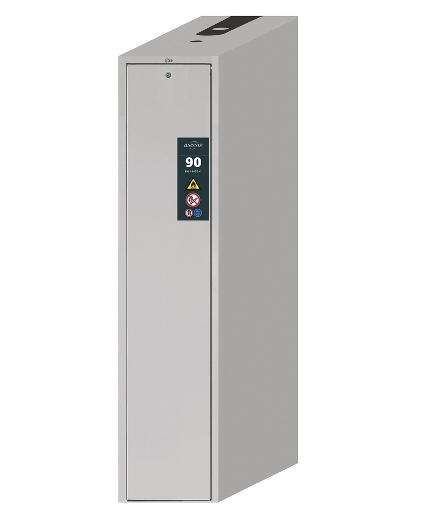 [9840780] Safety Storage Cabinet, Asecos V-MOVE-90, width 45 cm, 4 shelves, bottom sump