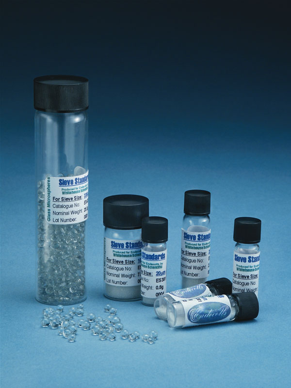 Calibrationbeads, Endecotts, Soda-lime glass, NIST, 250 µm