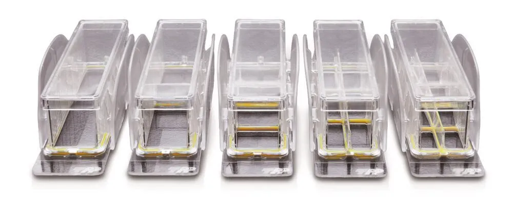 [71016] COP microscope slide, TPP Slidemax 6-well x 1,31 cm², 5 ea