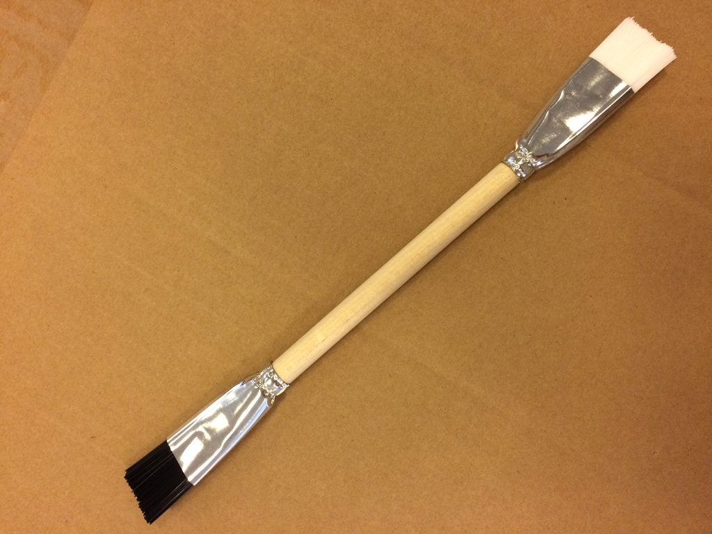 Sieve brush double ended nylon