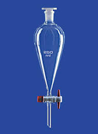 Separating funnel, Squibb form, without graduation, 100 ml