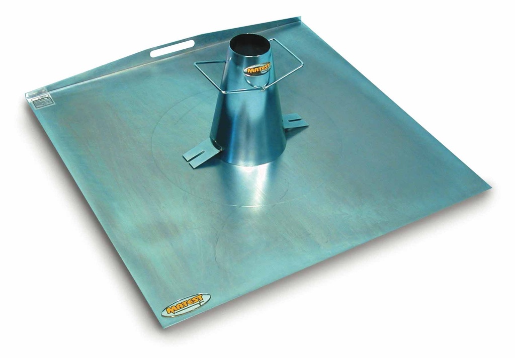 Plade til frit flow bestemmelse 900x900mm /cirkler