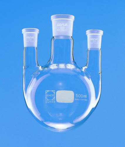 Flask round bottom w/3 necks NS 29, 2000 ml