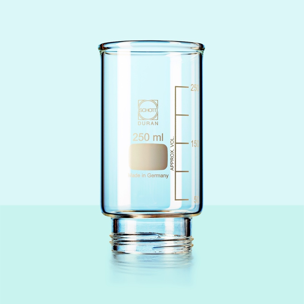 Filter funnel head, DURAN, glass top for filter funnel w. PP-funnel, 30 mL, 28 mm
