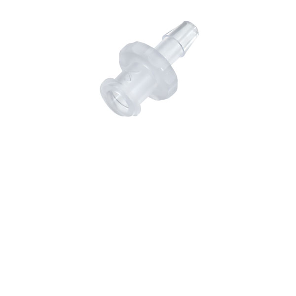 Female luer 3/32" hose barb adapter, PP, 25/pk